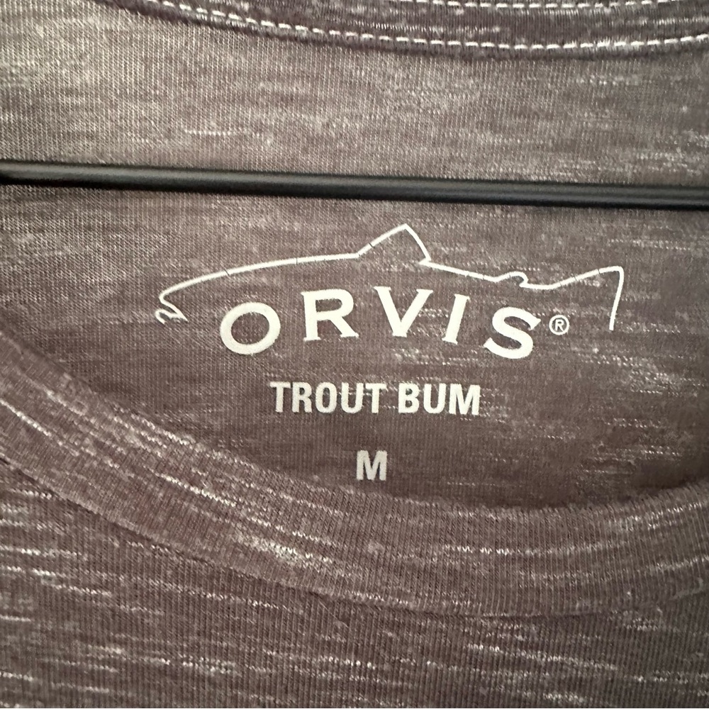 Orvis Gray Long Sleeve Tee Classic Crew Neck - Picture 4 of 5